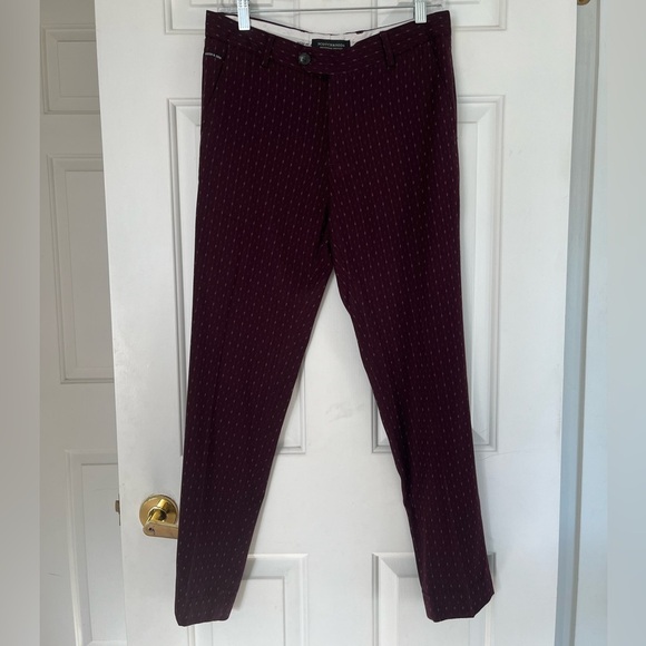 Scotch & Soda Men's Burgundy Classic Chino Trouser 28/32 - Picture 5 of 14